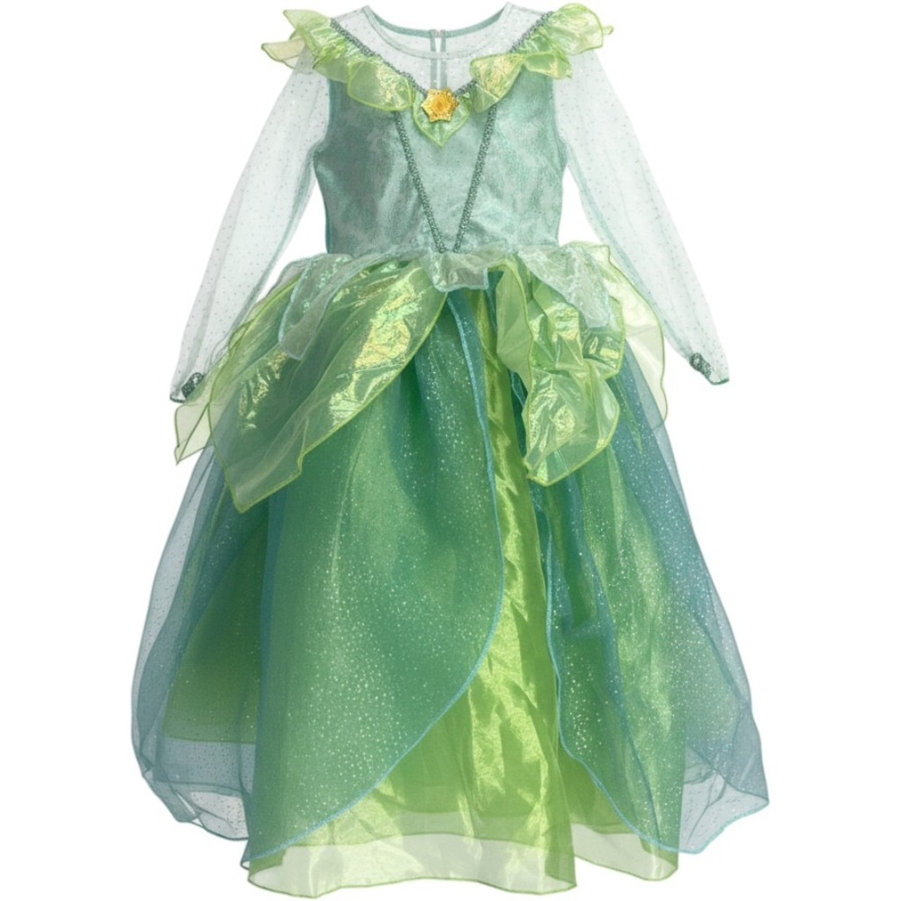 Disney Princess Tiana Costume Dress Girls 6/6X Green Princess and the Frog